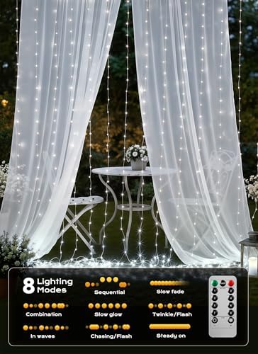 Brightown Curtain String Lights, Hanging Fairy Lights - Image 3
