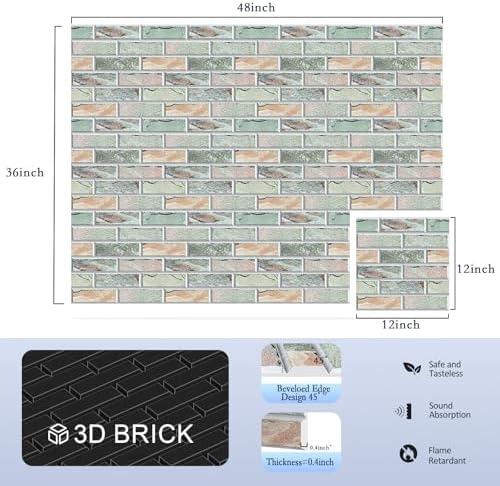 ArtVivid 12Pack Acoustic Panels, Brick Pattern Sound Proof Panels - Image 2