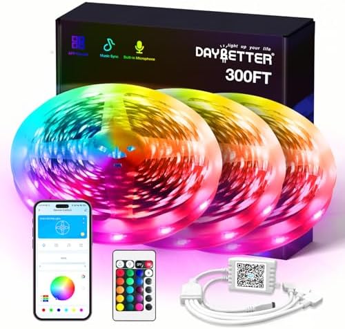 DAYBETTER LED Strip Lights 300ft RGB Music Sync Smart App Control by DAYBETTER
