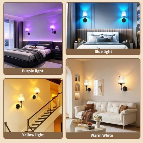 Battery Operated Wall Sconce Set of 2, Rechargeable Wireless Wall Lights - Image 6
