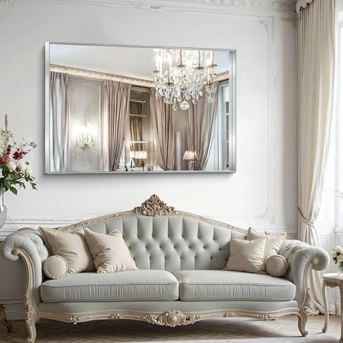 CIRCUMI Silver Bathroom Mirror - Image 2