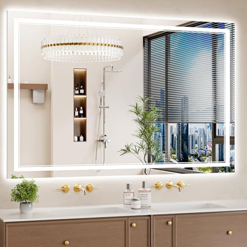 36"x55" LED Bathroom Mirror by WISSMIELSHOME