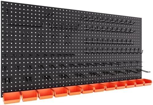 INCLY 48x24 Inch Metal Peg Board Kit 1/4" Pegboard Hooks Accessories by INCLY
