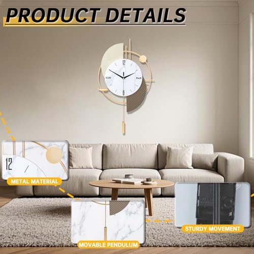 FILLOVE Large Decorative Wall Clock - Image 3