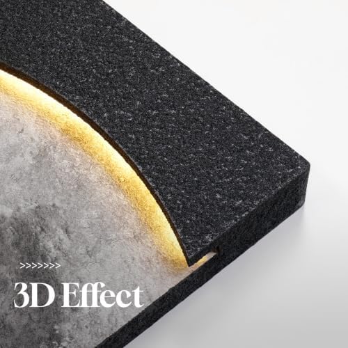 Cuspin Large 3D LED Moon Wall Art, 24x36 In - Image 3