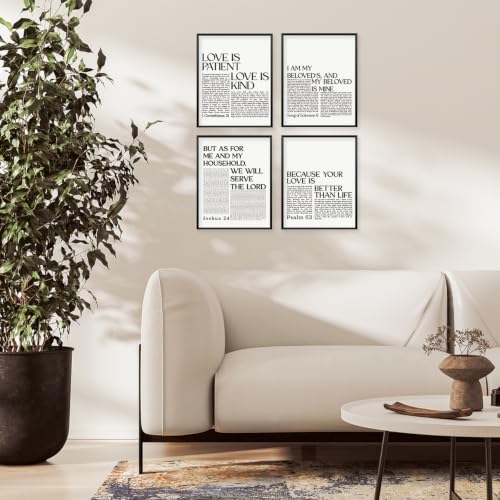 Locomiss Black and White Christian Modern Bible Minimalist Wall Art Decor - Image 3