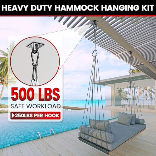 sprookber 304 Stainless Steel Pad Eye Snap Hook, M5 Ceiling Hook 500Lb - Image 3