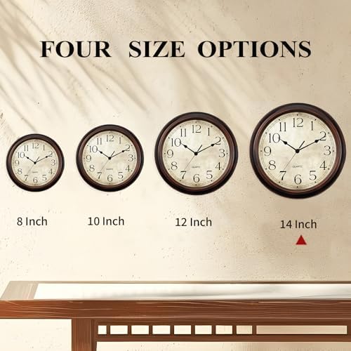 KECYET 14" Wall Clocks Battery Operated Silent - Image 2