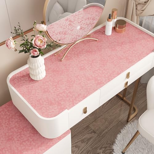 VEELIKE Rose Pink Felt Drawer Liner Self Adhesive Velvet Lining - Image 5