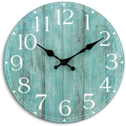 8 Inch Wall Clock, Silent Battery Operated Analog Clock by HYLANDA