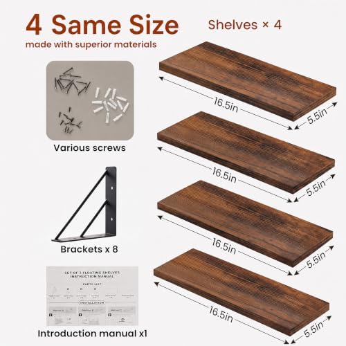 BAYKA Wall Mounted Floating Shelves - Image 2