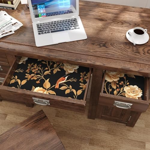 Laatse Dark Floral Bird Wallpaper Peel and Stick 17.5"x 393" - Image 2