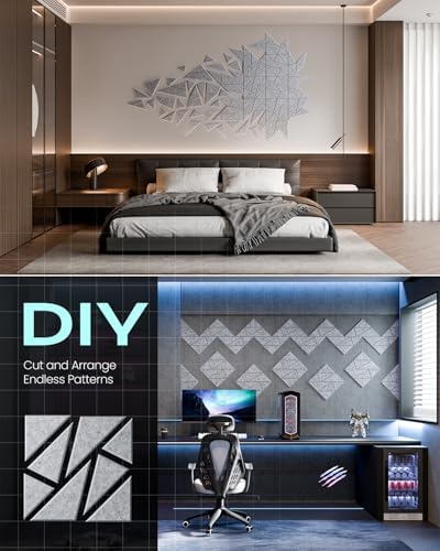 18 Pack Geometric Design Sound Proof Foam Panels - Image 4