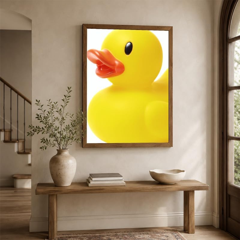 InkFlow Posters Yellow Rubber Duck Canvas Poster - Image 5