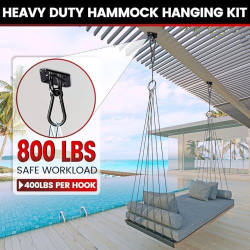 sprookber 304 Stainless Steel Pad Eye Snap Hook, M6 Ceiling Hook 800Lb - Image 3