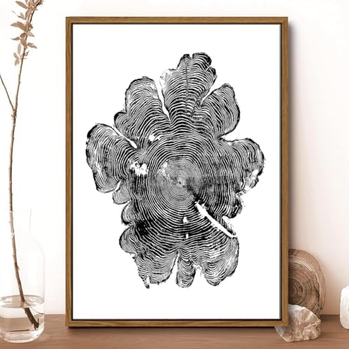 IBHJSART Oregon Western Red Cedar, woodcut print, Woodcore art, tree ring print - Image 4