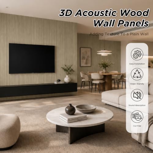SMARTSTANDARD Wood Fluted Acoustic Wall Panels - Image 2