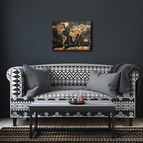 AREBOLO World Map Canvas Wall Art - Image 5