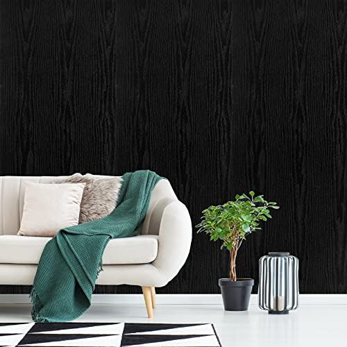 Black Wood Contact Paper Peel and Stick Wood Wallpaper Self Adhesive - Image 4