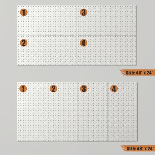 PBHEPJ 4 Pcs Metal Pegboard Panels, Includes Drywall Anchors and Screws Kits - Image 4