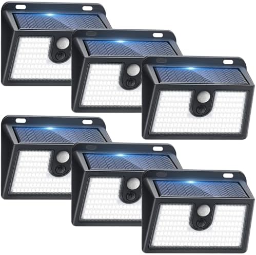 Solar Motion Sensor Outdoor Lights, Super Bright Solar Lights Outdoor Waterproof by Claoner
