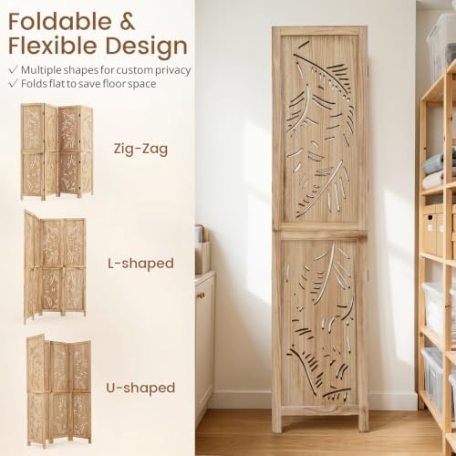 GIANTEX 4 Panel Boho Room Divider - Image 7