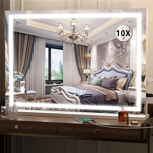 Hasipu Vanity Mirror with Lights, Lighted Makeup Mirror with Dimmable 3 Modes by Whatssuitableisthebest