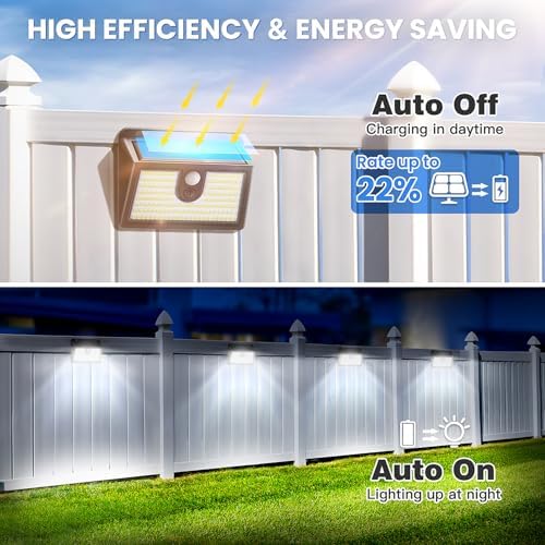 Solar Motion Sensor Outdoor Lights, Super Bright Solar Lights Outdoor Waterproof - Image 2