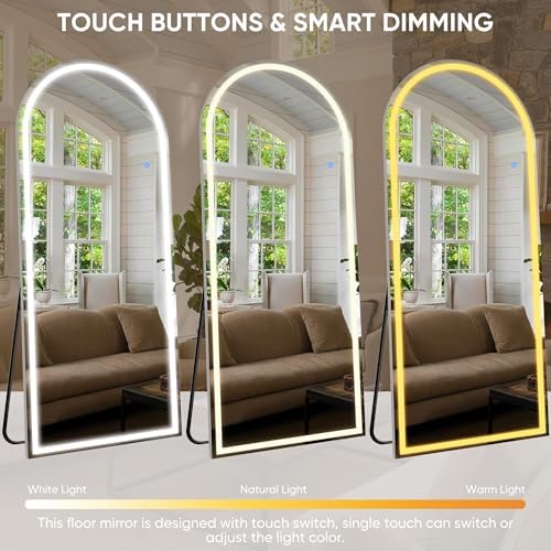 Antok 71"x28" LED Full Length Mirror, Lighted Floor Mirror - Image 4