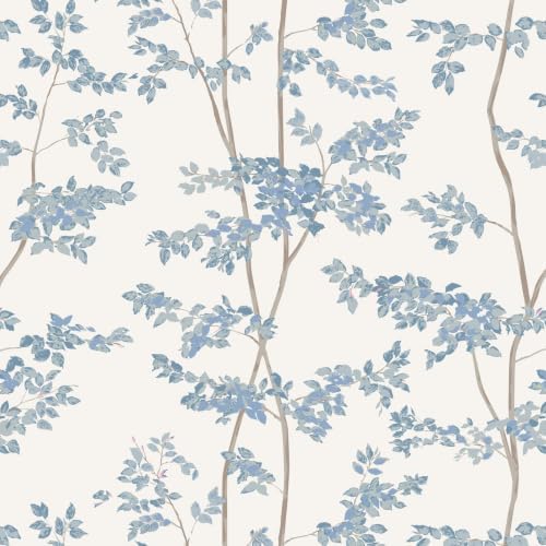 Ismoon Blue and White Forest Peel Stick Wallpaper by Ismoon
