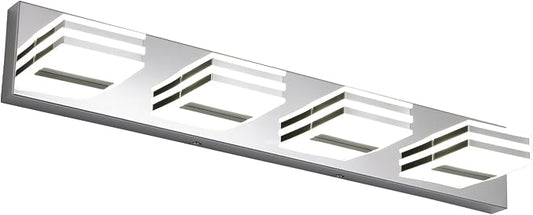 LED Vanity Lights for Bathroom 4 Light Bathroom Lamp over Vanity 27Inch Bathoom by BrightUpHomeWithLight