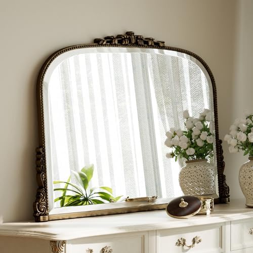 27"×36" Bronze Wide Arched Wall Mirror by Unknown