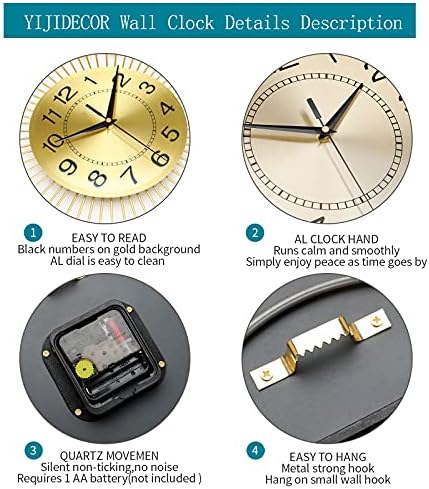 Large Wall Clocks for Living Room Decor Big Silent Analog Clock - Image 5