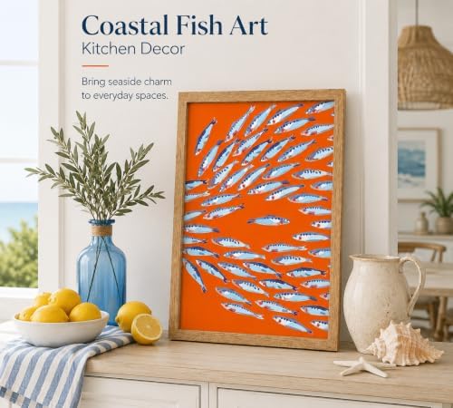 Framed Sardine Canvas Wall Art - Image 3