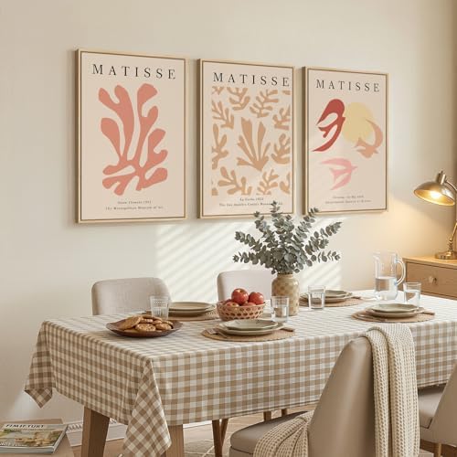 Large Framed Pink Abstract Matisse Canvas Wall Art - Image 2