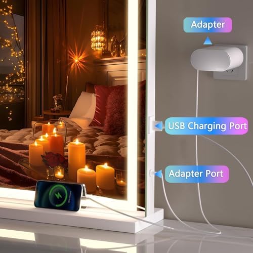 Hasipu Vanity Mirror with Lights, Lighted Makeup Mirror with Dimmable 3 Modes - Image 7