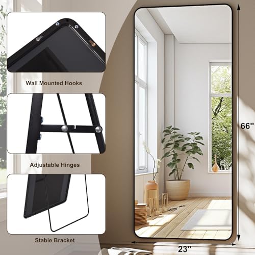 HARRITPURE 66"x23" Full Length Mirror, Large Floor Mirror - Image 5