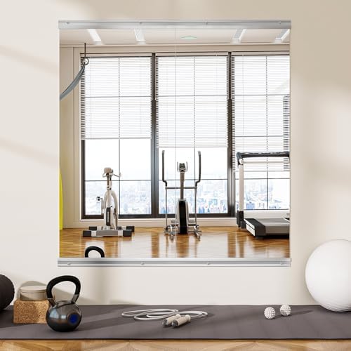 VooBang Home Gym Mirror 2 PCS 24"×48", Frameless Wall Mirror Full Length - Image 2