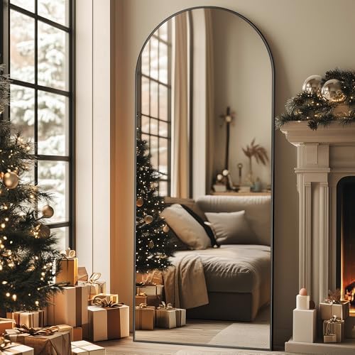 58"x18" Arched Full Length Mirror, Standing Floor Mirror - Image 2