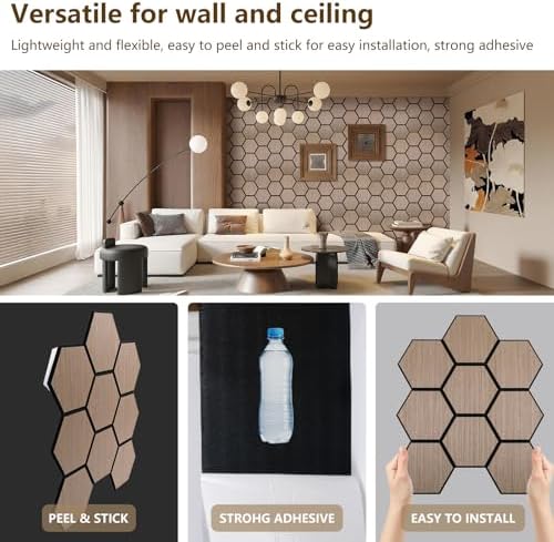 Hexagon Acoustic Wall Panels, Self-Adhesive Sound Absorbing Wall Panel by ARMURO - Image 6