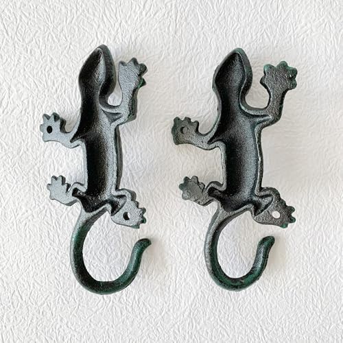 Rustic Gecko-Shaped Decorative Wall Hook Rack Hangers - Image 7