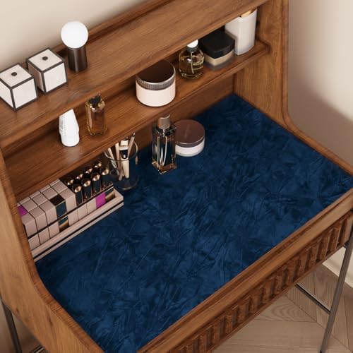 VaryPaper 15.7"x78.7" Dark Blue Crushed Velvet Contact Paper Peel and Stick - Image 4