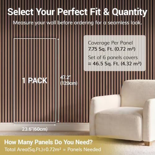 TONOR 6-Pack Wood Slat Panel, Acoustic Panels - Image 5