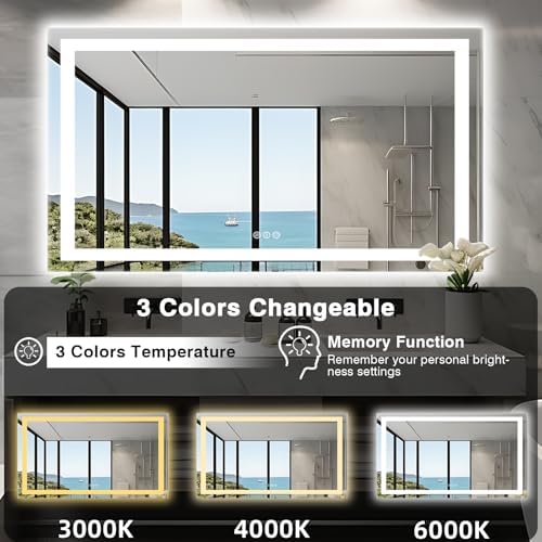 EchosLife 60"x36" LED Mirror for Bathroom - Image 5