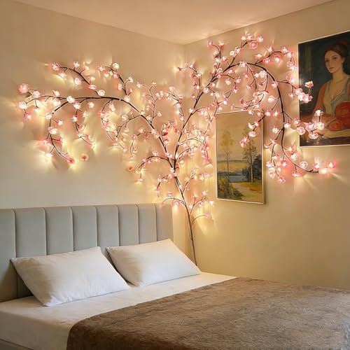 Cherry Blossom Tree Light with USB, 72 LED Cherry Blossom Tree Branch Lights by Garayma