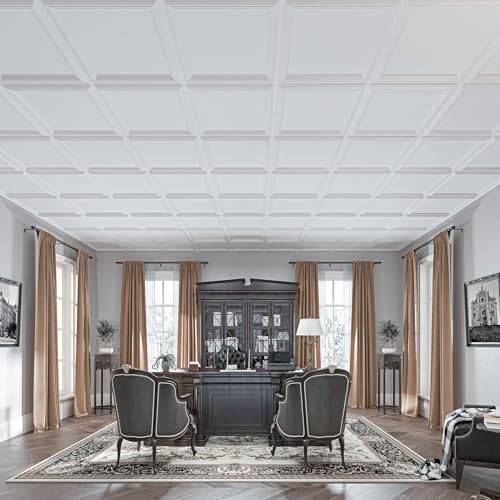 Art3d 24-Pack Waterproof Drop Relief Ceiling Tiles, 24 x 24 in - Image 3