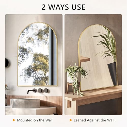Arched Bathroom Mirror for Wall - Image 6