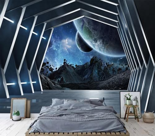 Futuristic Space Astronaut Galaxy View Wallpaper - Image 3