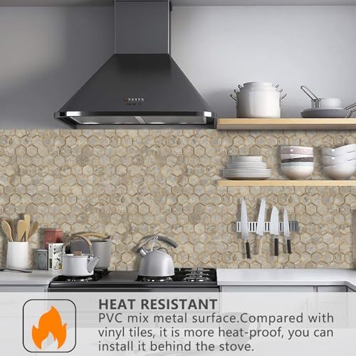 STICKGOO Hexagon Peel and Stick Backsplash Tile, Stick on Backsplash - Image 2