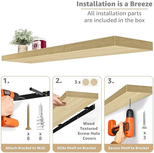 Sorbus Floating Shelves for Wall Storage - Image 4